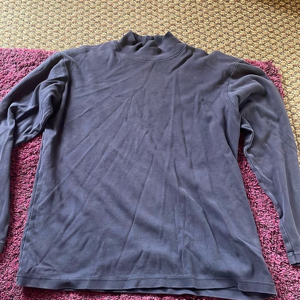Eddie Bauer Navy Mock Neck Longsleeve